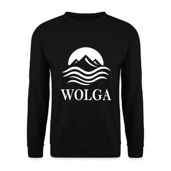 Volga – Majestic River Design - Unisex Sweatshirt - black - Front - Alina (178cm) & Michal (187cm)