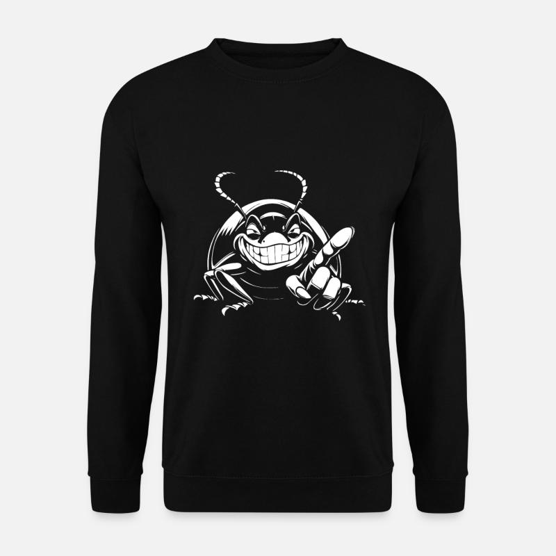 Freche Küchenschabe, lustiges Kakerlaken Design - Unisex Pullover - Schwarz