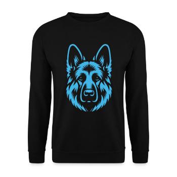 Simple Blue Shepherd Design - Unisex Sweatshirt - black - Front - Alina (178cm) & Michal (187cm)