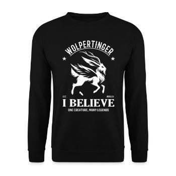 Wolpertinger Créatures mythiques - I Believe Design - - Sweat-shirt Unisexe - noir - Devant - Alina (178cm) & Michal (187cm)