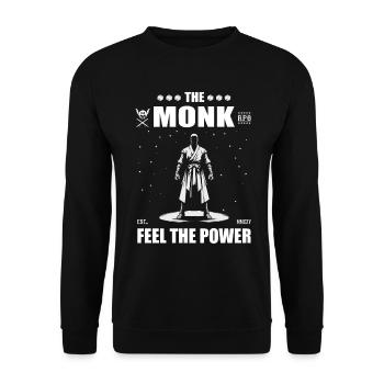 Le moine de jeu de rôle – Ressentez la puissance - Sweat-shirt Unisexe - noir - Devant - Alina (178cm) & Michal (187cm)