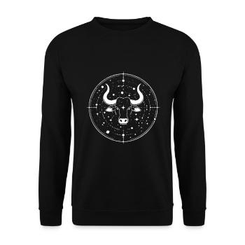 Zodiac sign Taurus design - Unisex Sweatshirt - black - Front - Alina (178cm) & Michal (187cm)