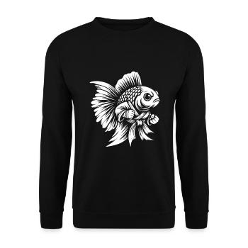 Martial Arts Fighting Fish – The Master of the Waters - Unisex Sweatshirt - black - Front - Alina (178cm) & Michal (187cm)