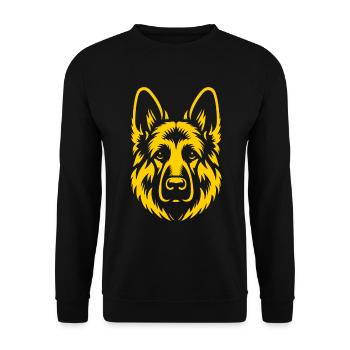 Berger jaune - Design unique pour chien - Sweat-shirt Unisexe - noir - Devant - Alina (178cm) & Michal (187cm)
