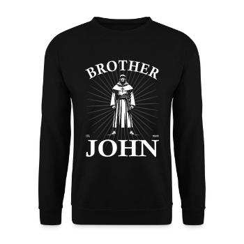 Bruder Jakob – Das klassische Kinderlied Design - Unisex Pullover - Schwarz - Vorne - Alina (178cm) & Michal (187cm)