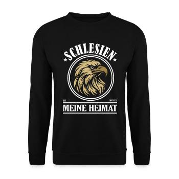 Silesia Design – My Home - pour les Silésiens - Sweat-shirt Unisexe - noir - Devant - Alina (178cm) & Michal (187cm)