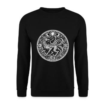 Chupacabra - Creepy Mythical Creature Design - Unisex Sweatshirt - black - Front - Alina (178cm) & Michal (187cm)