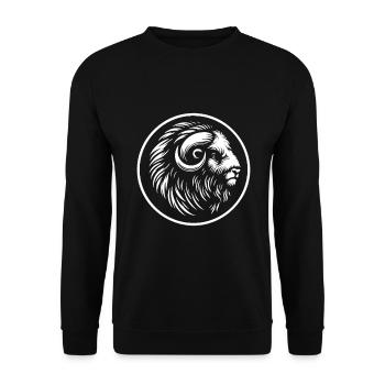 Musk oxen – wild animal design for tundra fans - Unisex Sweatshirt - black - Front - Alina (178cm) & Michal (187cm)