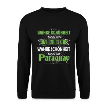 La vraie beauté vient du design paraguayen - Sweat-shirt Unisexe - noir - Devant - Alina (178cm) & Michal (187cm)