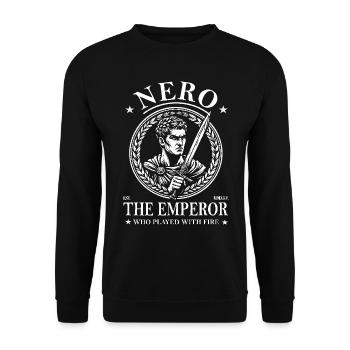 Nero – Der Kaiser, der mit dem Feuer spielte - Unisex Pullover - Schwarz - Vorne - Alina (178cm) & Michal (187cm)