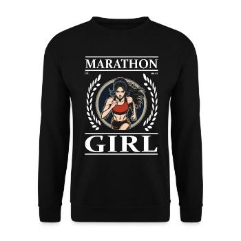 Marathon Girl – Courir, c’est la liberté - Sweat-shirt Unisexe - noir - Devant - Alina (178cm) & Michal (187cm)