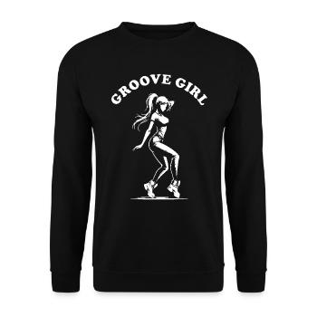 Groove Girl Design for Dancing Women and Girls - Unisex Sweatshirt - black - Front - Alina (178cm) & Michal (187cm)