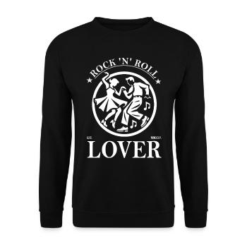 Rock'n'Roll Lover Design – Music and Dance - Unisex Sweatshirt - black - Front - Alina (178cm) & Michal (187cm)