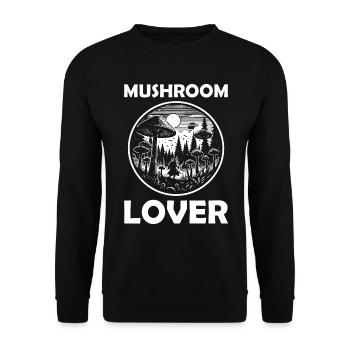 Mushroom lovers – A must-have for mushroom pickers - Unisex Sweatshirt - black - Front - Alina (178cm) & Michal (187cm)
