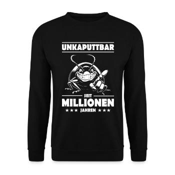 Blatte – depuis des millions d’années - Sweat-shirt Unisexe - noir - Devant - Alina (178cm) & Michal (187cm)