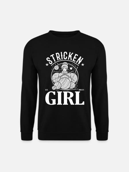 Knitting Girl – Handmade & Love in Every Stitch - Unisex Sweatshirt - black