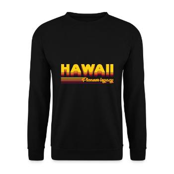cool Hawaii USA states design - Unisex Sweatshirt - black - Front - Alina (178cm) & Michal (187cm)