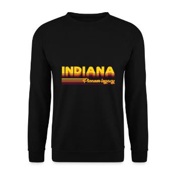 cool Indiana États-Unis États design - Sweat-shirt Unisexe - noir - Devant - Alina (178cm) & Michal (187cm)