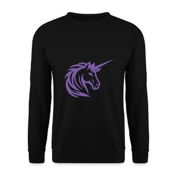 Purple Unicorn – Dreams Come True - Unisex Sweatshirt - black - Front - Alina (178cm) & Michal (187cm)