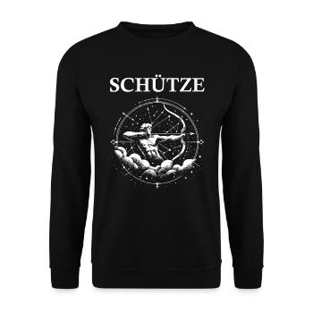 Zodiac Sign Sagittarius Design - Unisex Sweatshirt - black - Front - Alina (178cm) & Michal (187cm)