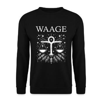 Zodiac sign Libra - Unisex Sweatshirt - black - Front - Alina (178cm) & Michal (187cm)