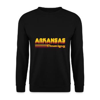 cool Arkansas USA states design - Unisex Sweatshirt - black - Front - Alina (178cm) & Michal (187cm)
