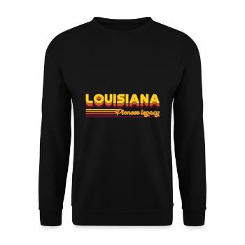 cool Louisiane États-Unis États design - Sweat-shirt Unisexe - noir - Devant - Alina (178cm) & Michal (187cm)