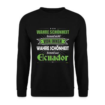 La vraie beauté vient du design équatorien - Sweat-shirt Unisexe - noir - Devant - Alina (178cm) & Michal (187cm)