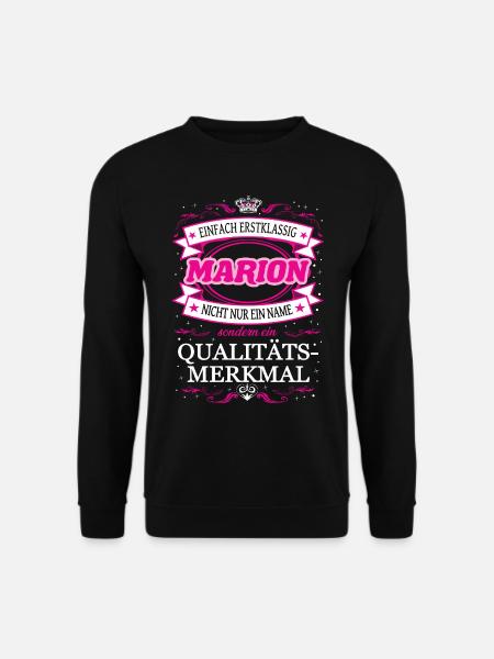 Qualitätsmerkmal Marion einfach Erstklassig - Unisex Pullover - Schwarz