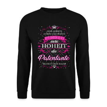 Votre Altesse la marraine entre dans la pièce - Sweat-shirt Unisexe - noir - Devant - Alina (178cm) & Michal (187cm)
