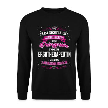 Ergothérapeute et princesse - Sweat-shirt Unisexe - noir - Devant - Alina (178cm) & Michal (187cm)