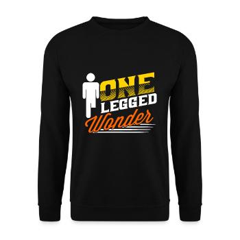 Bein Amputiert Arm Kämpfer Geschenk - Unisex Pullover - Schwarz - Vorne - Alina (178cm) & Michal (187cm)