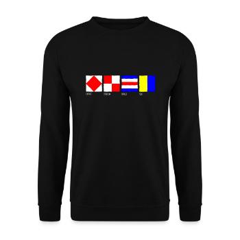 FoxtrottUniformCharlieKilo Descriptive White - Unisex Pullover - Schwarz - Vorne - Alina (178cm) & Michal (187cm)