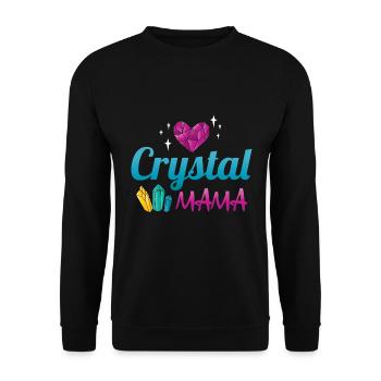 Crystal Mama / Crystals, Healing Stones, Spiritual - Unisex Sweatshirt - black - Front - Alina (178cm) & Michal (187cm)