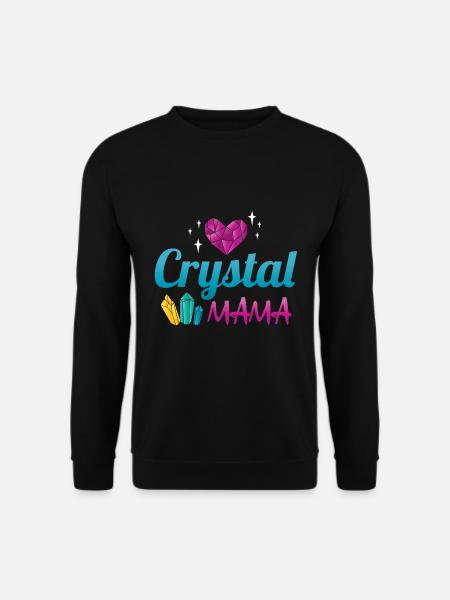 Crystal Mama / Kristalle, Heilsteine, Spirituell - Unisex Pullover - Schwarz