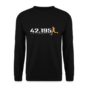 42.195 MARATHON - Sweat-shirt Unisexe - noir - Devant - Alina (178cm) & Michal (187cm)