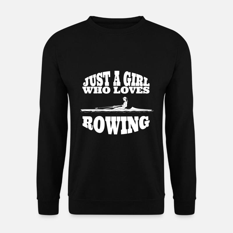 Rudern Ruderer Ruderverein Ruderin Spruch Mädchen - Unisex Pullover - Schwarz