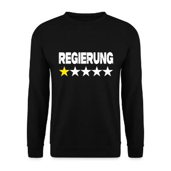 Regierung Star Rating - Unisex Pullover - Schwarz - Vorne - Alina (178cm) & Michal (187cm)