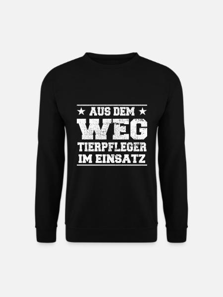 Aus dem Weg Tierpfleger im Einsatz Design - Unisex Pullover - Schwarz