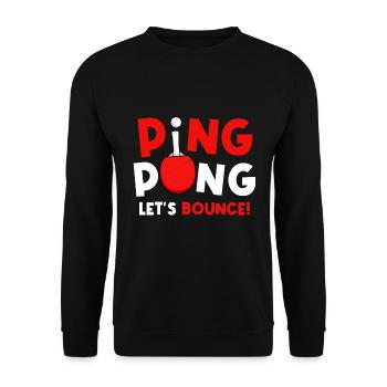Ping Pong Let's Bounce - Table Tennis - Sweat-shirt Unisexe - noir - Devant - Alina (178cm) & Michal (187cm)