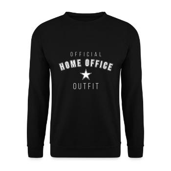 Official Homeoffice Outfit Home office shirt - Unisex Sweatshirt - black - Front - Alina (178cm) & Michal (187cm)