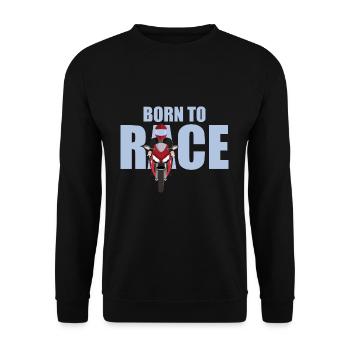 motorcycle - Unisex Sweatshirt - black - Front - Alina (178cm) & Michal (187cm)