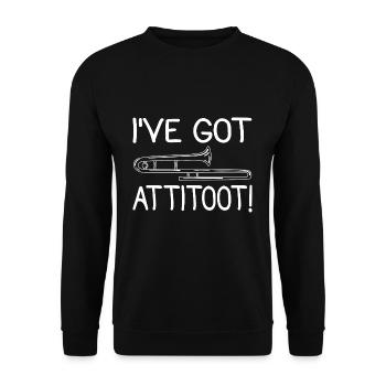 trombone - Unisex Sweatshirt - black - Front - Alina (178cm) & Michal (187cm)