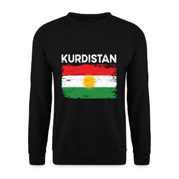 Kurdistan Kurdisch Kurdistan Shirt Lustig Kurdista - Unisex Pullover - Schwarz - Vorne - Alina (178cm) & Michal (187cm)