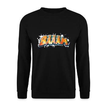BÄÄÄM bäääm bääm - Unisex Pullover - Schwarz - Vorne - Alina (178cm) & Michal (187cm)
