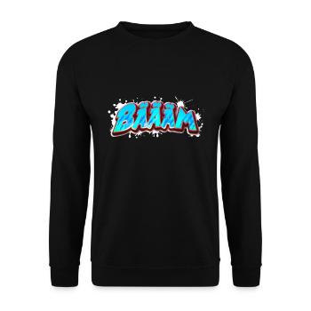BÄÄÄM bäääm bääm - Unisex Pullover - Schwarz - Vorne - Alina (178cm) & Michal (187cm)