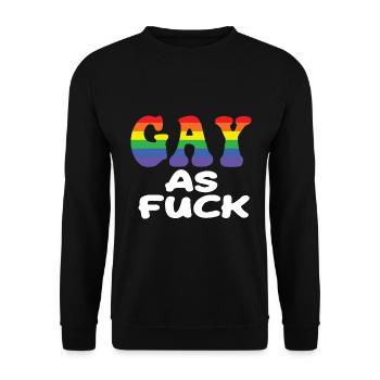 Gay - Unisex Pullover - Schwarz - Vorne - Alina (178cm) & Michal (187cm)