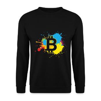 Bitcoin EauBTC Crypto Moon - Sweat-shirt Unisexe - noir - Devant - Alina (178cm) & Michal (187cm)