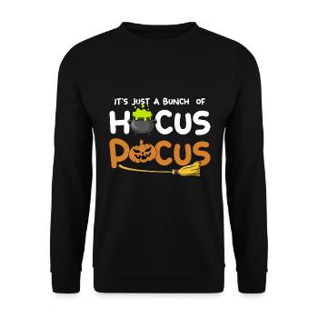 Just a bunch of hocus-pocus, Halloween pumpkin design - Unisex Sweatshirt - black - Front - Alina (178cm) & Michal (187cm)