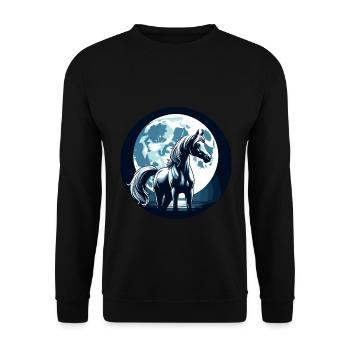 Art du cheval arabe - Sweat-shirt Unisexe - noir - Devant - Alina (178cm) & Michal (187cm)